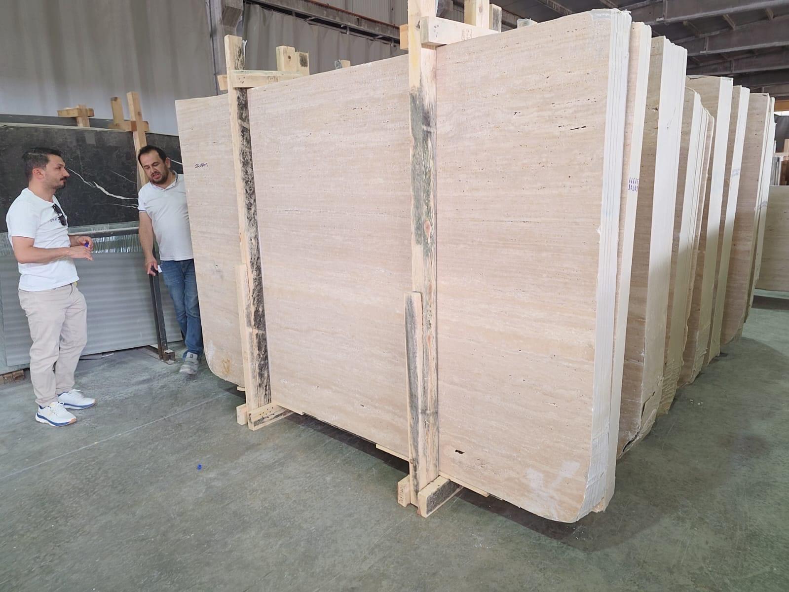 Custom Light Beige Travertine Slab | Natural Beige Marble for Table, Countertop, or Wall 3