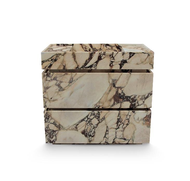 Handmade Marble Vanity Cabinet with Integrated Sink: Luxury Bathroom Furniture 2