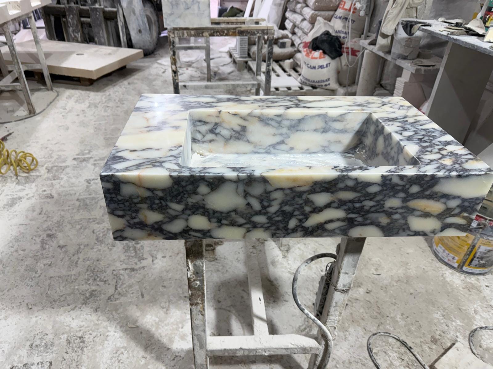Custom Marble Sink – Solid Block Stone Vanity, Rectangular Bathroom Basin 5
