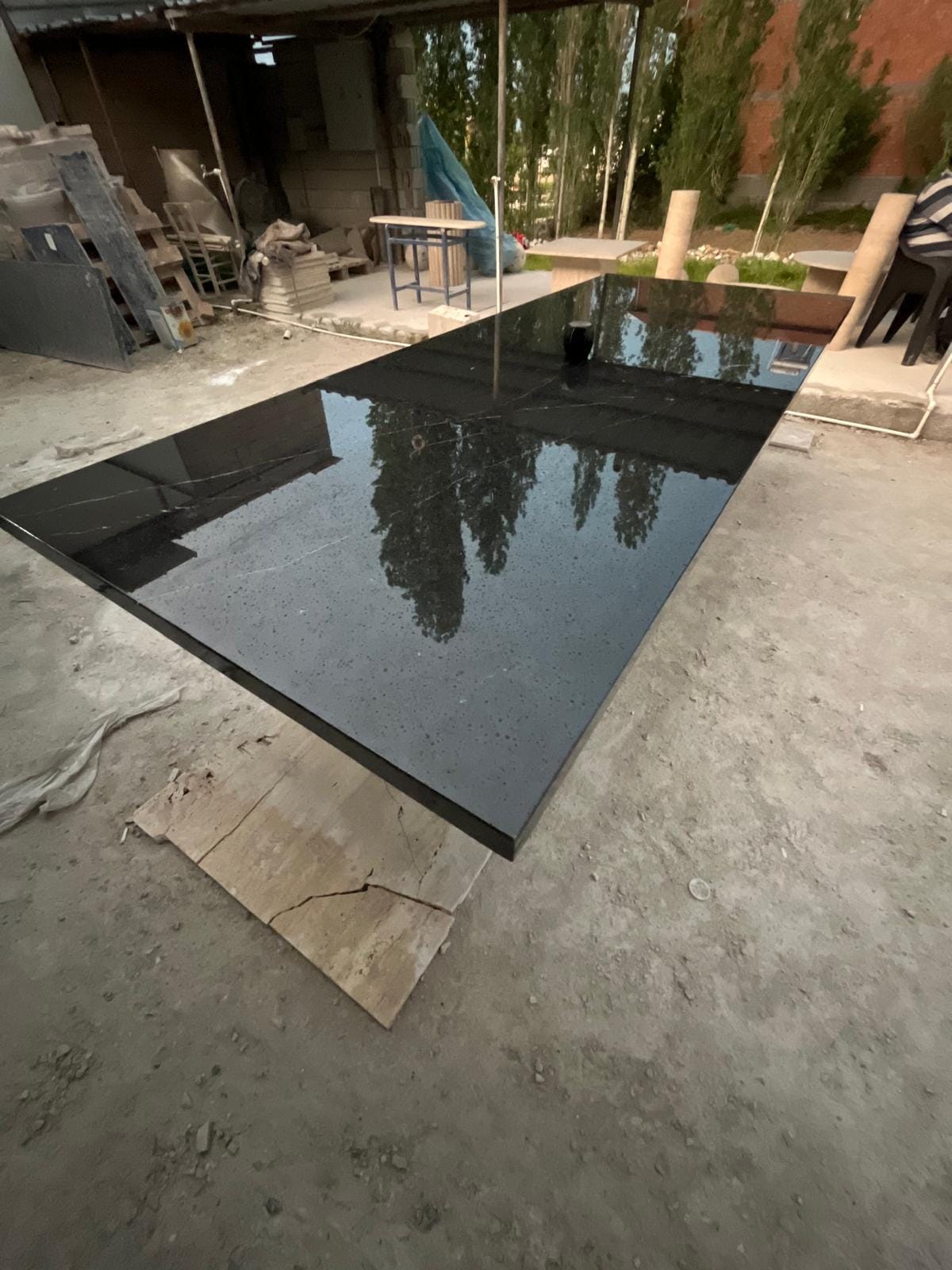 Custom Handmade Nero Marquina Marble Dining Table | Luxury Black Stone Table for Modern Interiors 3