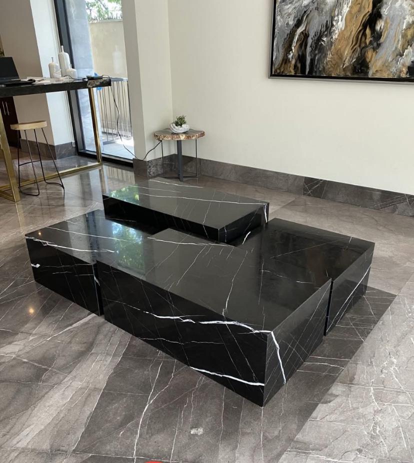 Custom Grey Marble Coffee Table – Handcrafted Modern Natural Stone Center Table | Made in Turkey 2
