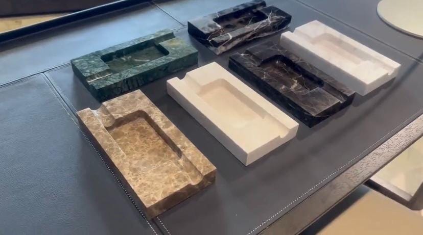 Handmade Rectangular Marble Ashtray – Luxury Natural Stone Cigar & Cigarette Holder, Modern Home - Office Decor accessories 3