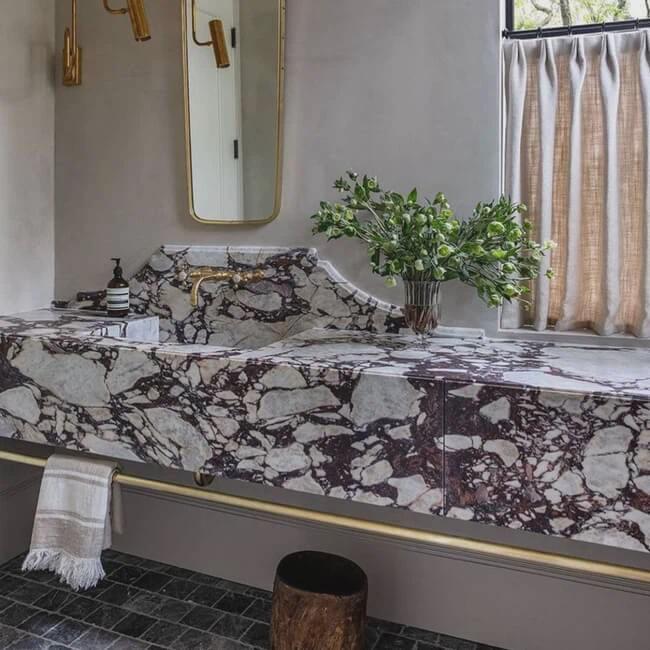 Handmade Marble Wall-Mounted Vanity Sink: Custom Finish & Color Options 2