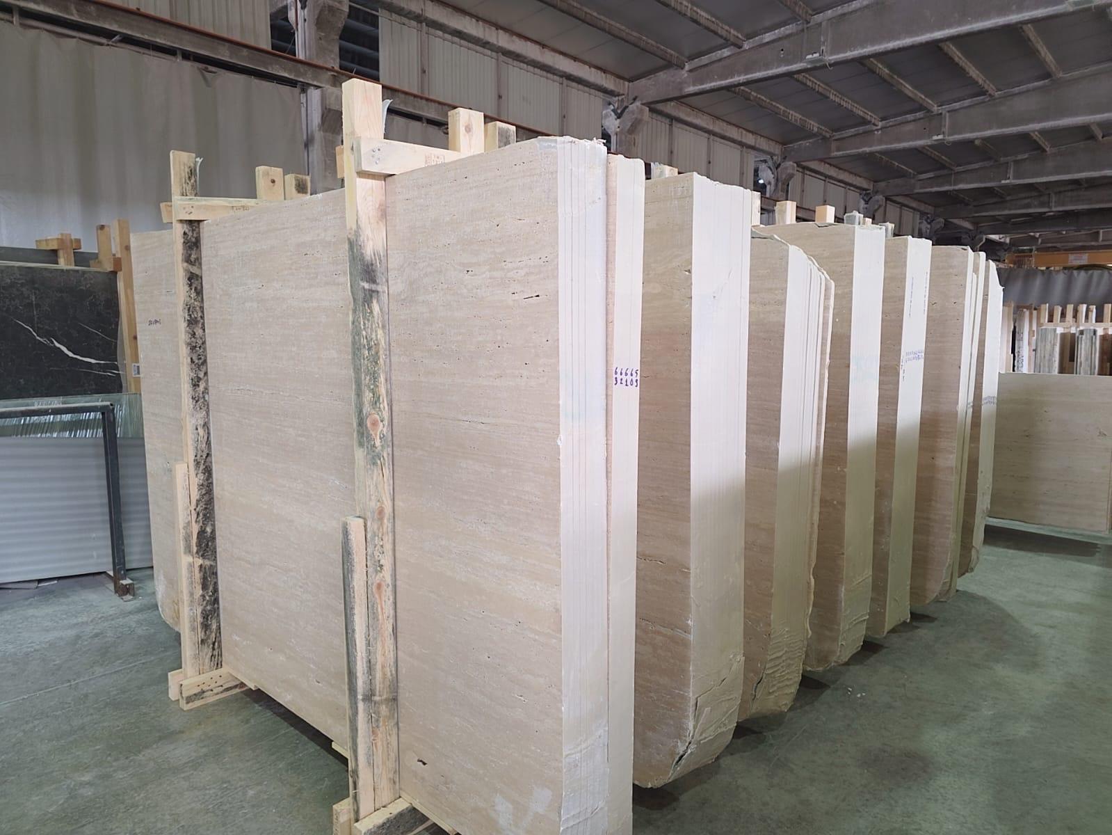 Custom Light Beige Travertine Slab | Natural Beige Marble for Table, Countertop, or Wall 4