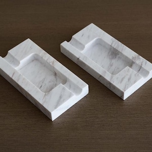 Handmade Rectangular Marble Ashtray – Luxury Natural Stone Cigar & Cigarette Holder, Modern Home - Office Decor