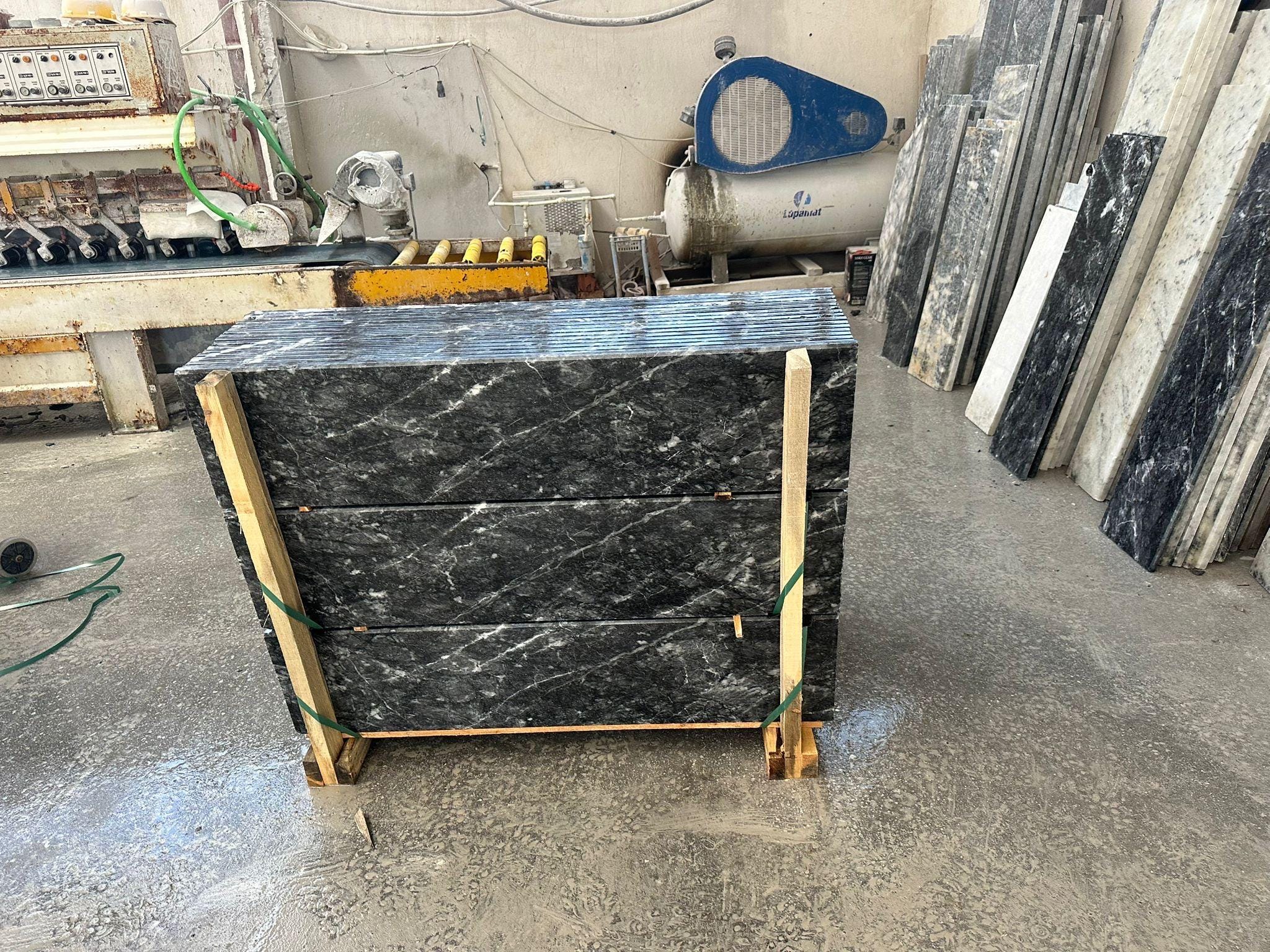 Custom Black Marble Tiles: Polished Natural Stone for Stairs & Flooring 2