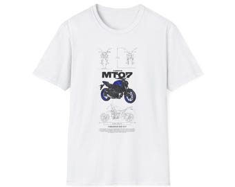Yamaha MT-07 T-Shirt, Motorcycle Apparel, Biker Gift