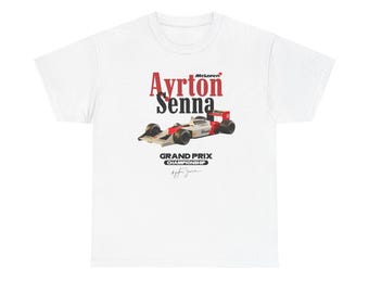 Ayrton Senna T Shirt, Formula 1 Racing Legend, Motorsport Icon F1 Fan Gift