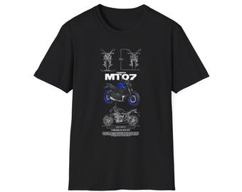 Yamaha MT07 T-Shirt, Biker Apparel, Gift for Riders, Yamaha T shirt, Motorcycle Enthusiast Tee