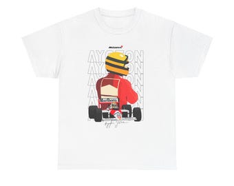 Ayrton Senna Tribute T Shirt, Formula 1 Racing, Legend Motorsport, Icon Gift