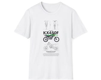 Kawasaki KXF450 T-Shirt, Motorcycle Shirt, Gift for Bikers, Casual Tee, Motorcycle Enthusiast Apparel