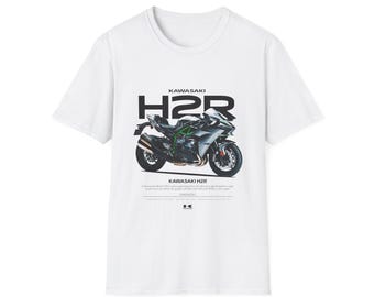Kawasaki H2R T-Shirt, Biker Apparel, Motorcycle Lover Gift, Riding Apparel, Vintage Motorbike Tee