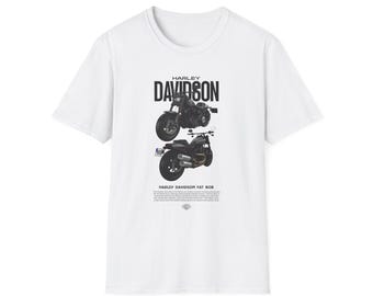Harley Davidson T-Shirt, Unisex Biker Tee, Vintage Motorcycle Gift