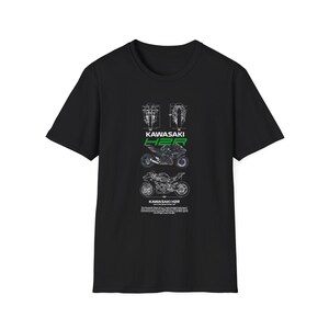 Kawasaki H2R T-Shirt, Biker Shirt, Gift for him, Automotive Gift, Motorcycle Style T-Shirt