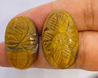 Piedra de ojo de tigre natural tallada / Figura de cristal artesanal / Decoración con gemas curativas