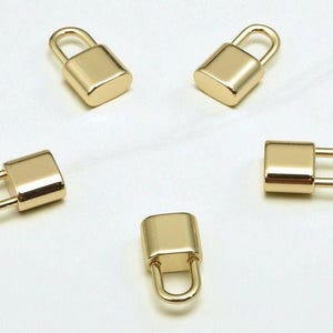 Sterling Silver Mini Lock Charm: Necklace/Bracelet Pendant