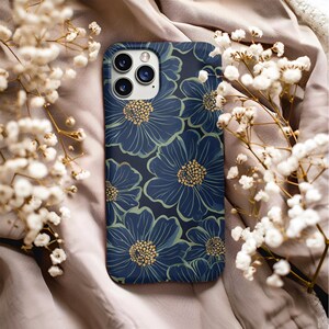 Wildflower Floral Phone Case Artful Aesthetic Vintage Gift Iphone 13 14 15 16 Casing, Samsung Galaxy S25 S24 S23 S22 Phone Cases Nature Case