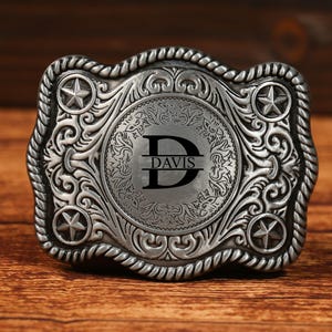 Hebilla de cinturón personalizada estilo western para hombre y mujer, con correas de cuero desmontables de 3,8 cm, regalos y accesorios para padrinos de boda.