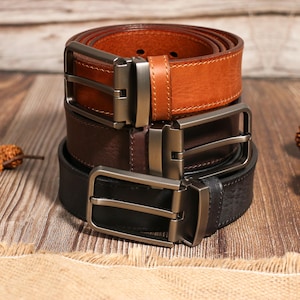 Cinto de couro personalizado para aniversário - Cinto personalizado feito à mão para ele, presente de Dia dos Namorados para marido, presente exclusivo para namorado