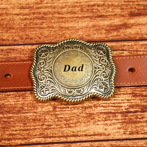 Custom Western Belt Buckle Personalized Mens Belt Buckle Monogram Belt Buckle Groomsmen Gift For Him Engraved Cowboy Buckle Fathers Day Gift