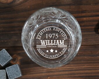 Custom 11oz Whiskey Glass-50th Birthday Gift