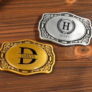 Hebilla de cinturón occidental personalizada, hebilla de cinturón personalizada para hombre, hebilla de cinturón con monograma, regalo para padrinos de boda, hebilla de vaquero grabada, regalo para el Día del Padre