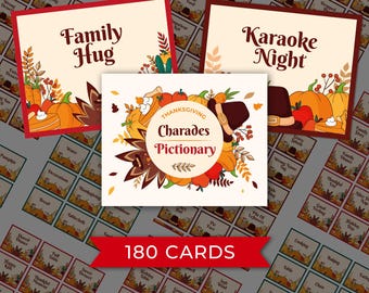 Sciarade del Ringraziamento e Pictionary: gioco stampabile per la famiglia e gli amici