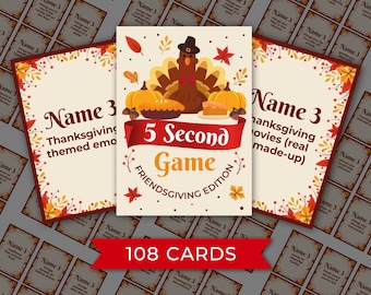 Gioco del Ringraziamento da 5 secondi – Gioco di società stampabile