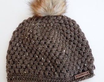 Barley Heather häkeln strukturierte Beanie-Mütze Einheitsgröße für die meisten Erwachsenen - auf Bestellung geschwollene strukturierte Puffstich Slouchy Young Teen