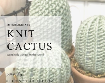 Instant Download - PATTERN for Knit Cactus Immortal Succulent: illustrated step-by-step tutorial intermediate knit in the round PDF