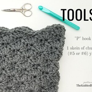 Instant Download PATTERN for Chunky Crochet Seamless Shell Cowl Scarf: illustrated tutorial intermediate crochet in the round PDF image 2