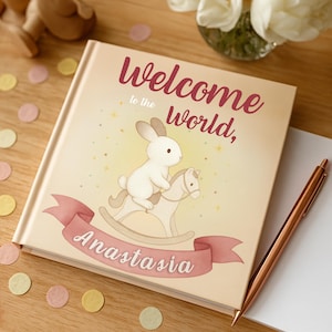 Baby Shower Guest Book |Personalized Baby Shower Memory Book |Baby Shower Table Decor Welcome Sign Ideas |Keepsake for Messages & Wishes