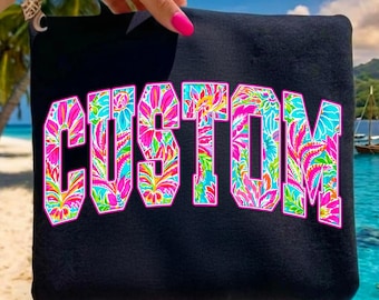 Adrette benutzerdefinierte Sommer Vibes Png, Retro Blumen Girly Kokette Sublimation Design Preppy Sommer Vibes Strand Shirt Vintage See Tage DTF Art