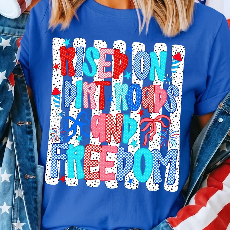 Rustic Country Style 4th of July PNG Digital Download Lettering Set