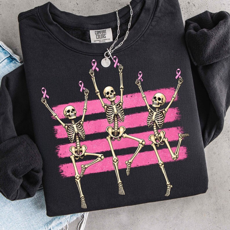 Pink Ribbon Halloween PNG on a tote bag mockup
