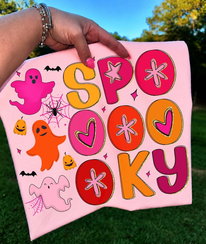 Retro Halloween Spooky PNG with Leopard Pumpkin and Checkerboard Design