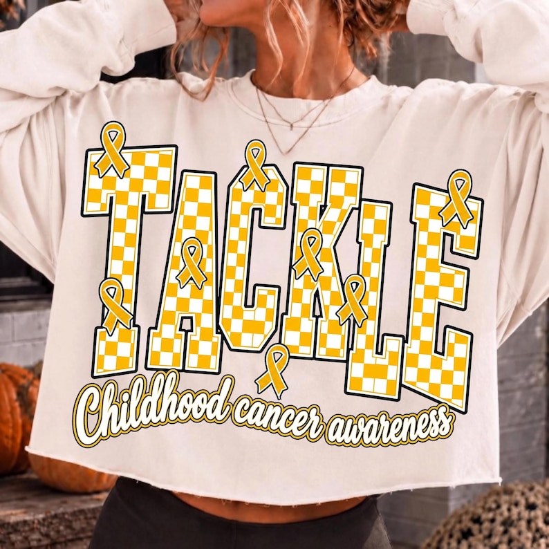 Childhood Cancer Awareness Gold Ribbon Football Sublimation Mockup
