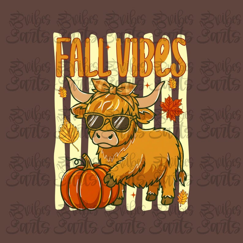 Mockup of a t-shirt displaying the Autumn Hand Drawn Highland Cow graphic, perfect for fall season apparel.