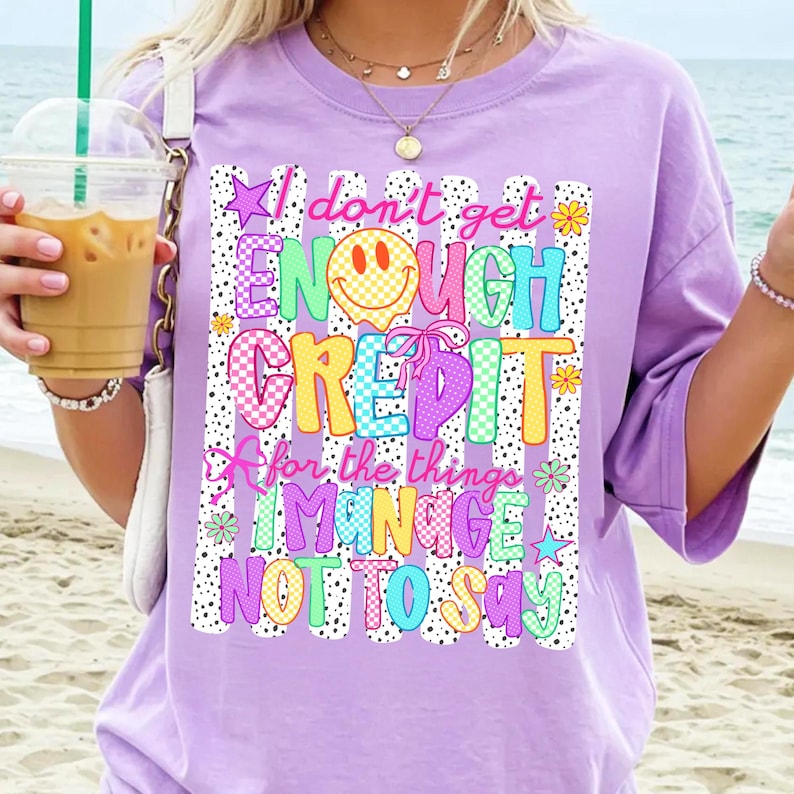 Full alphabet and numbers included in the 'I Don't Get Enough Credit' sarcastic PNG bundle