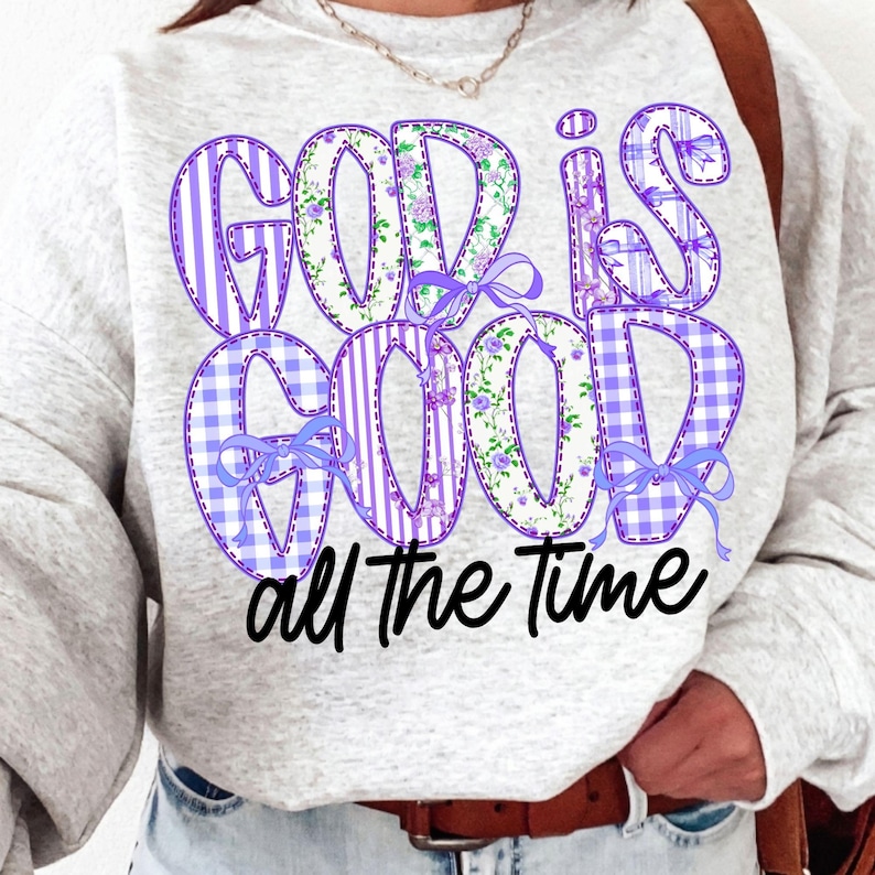 Image of Inspirational Christian Bible Verse PNG for Preppy Boho Sublimation Shirts & Faith-Based Designs
