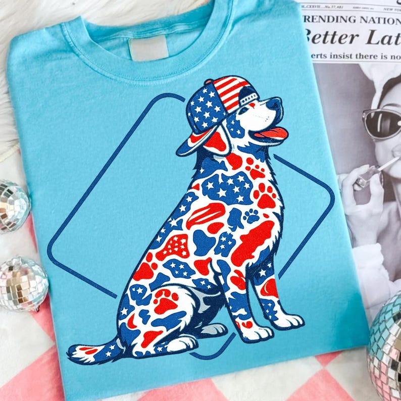 Custom Mens Hunter Shirt featuring the Patriotic Labrador Design