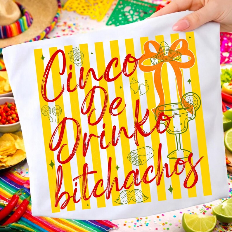 Retro Sublimation Design Tequila Margarita Alphabet Letters