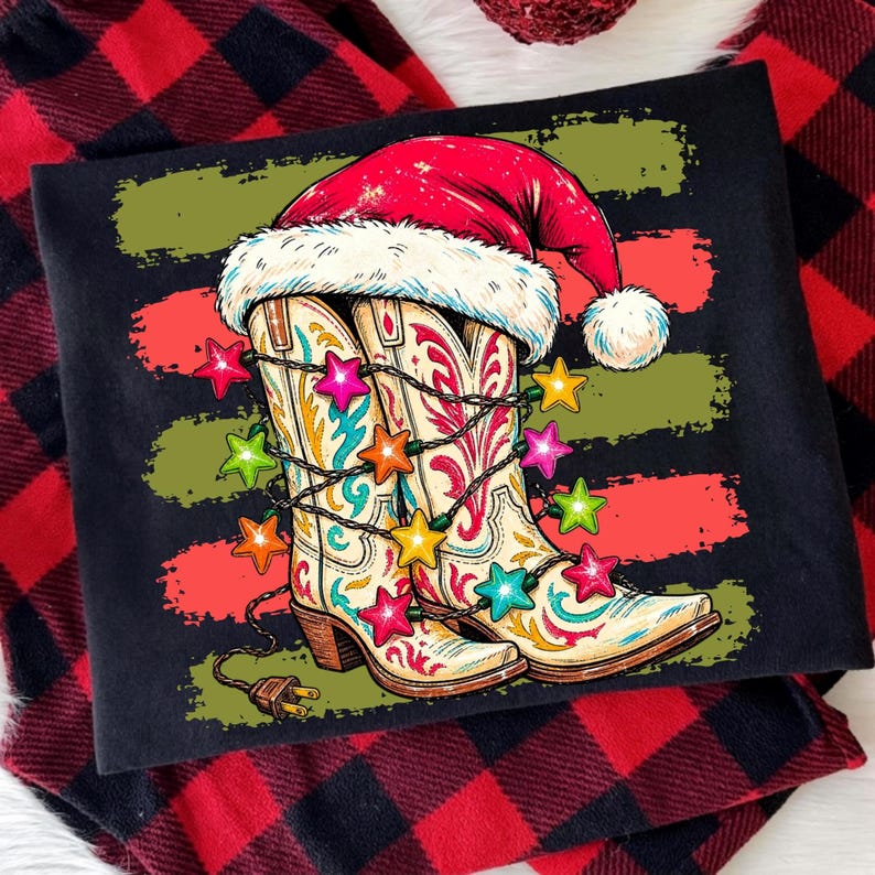 Mockup of the Western Holiday Sublimation design on a white tumbler.