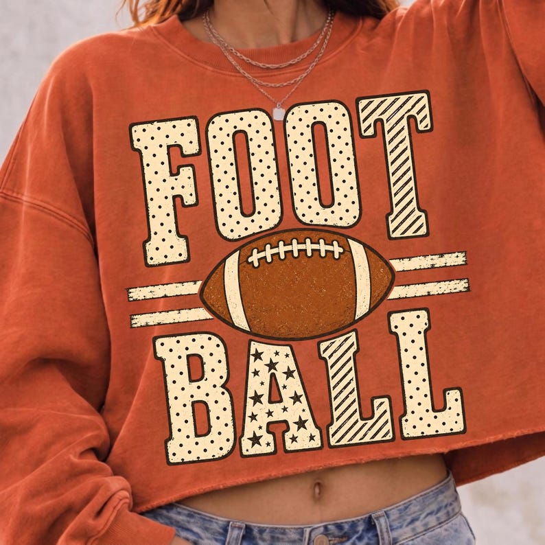 Image of Football Season PNG, Retro Game Day Football Sublimation, Distressed Sports Shirt Design, Digital Download