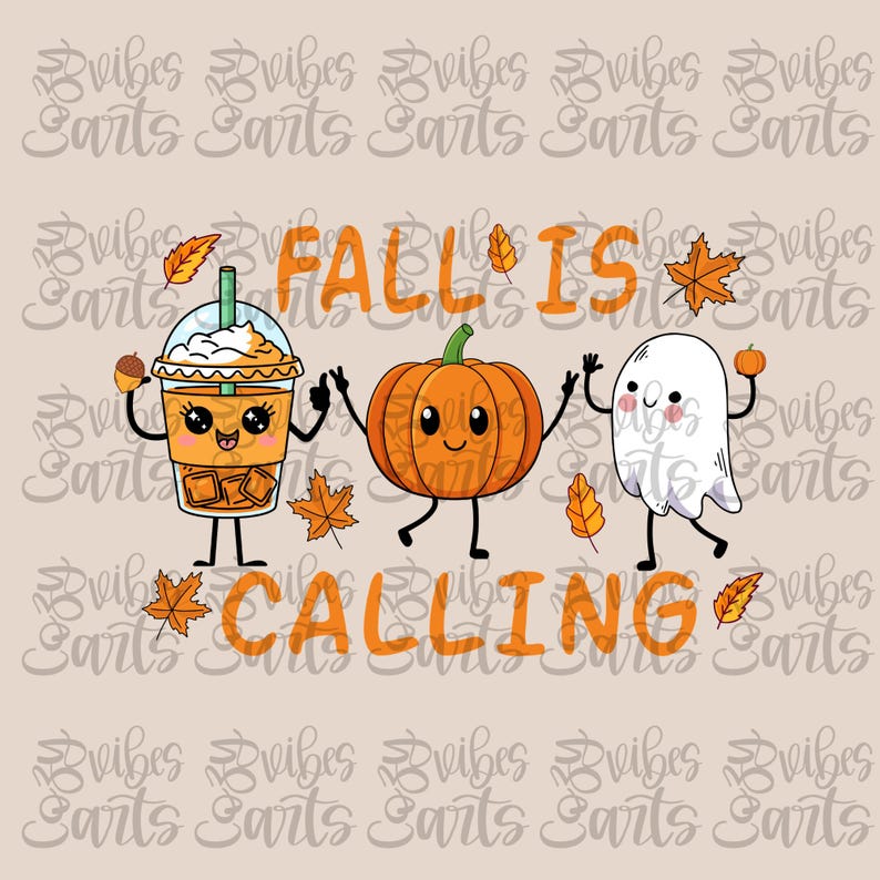 Example of the Cozy Pumpkin Spice Latte Clipart DTF T-Shirt File used on a mug or apparel.