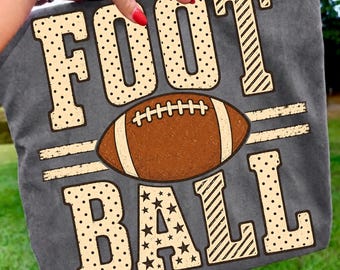 PNG de temporada de fútbol, ​​sublimación de fútbol retro para día de partido, diseño de camiseta deportiva desgastada, descarga digital