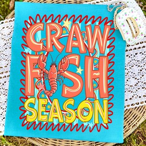 Preppy Crawfish Season PNG, Brushstroke Louisiana Sublimation Design, Stripes Crawfish Boil PNG, Summer Southern Digital Download Shirt image 8