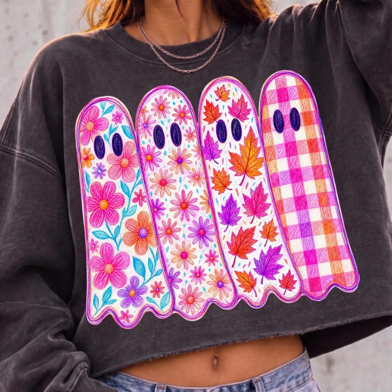 Example of Retro Fall Ghost Sublimation on a mug
