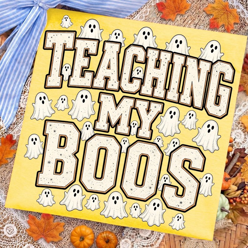 Halloween Teacher Ghost Sublimation PNG Mockup
