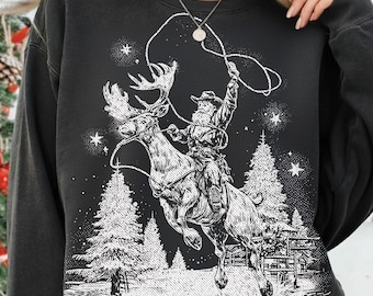 Retro Vintage Cowboy Santa Claus PNG, Western Christmas Shirt Graphic, North Pole Rodeo Sublimation, Howdy Christmas Vintage Western Holiday